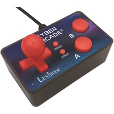 Lexibook - Cyber Arcade TV-Spielekonsole, 200 Spiele, Plug N 'Play-Controller, Sport, Action, Joystick, Schwarz / Blau - JG6500