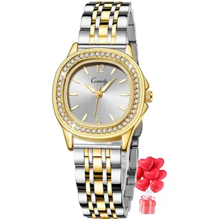 CIVO Armbanduhr Damen Analog Gold: Damenuhr Klein 31mm - Wasserdicht Edelstahl Uhr für Frauen