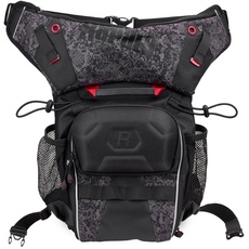 Rapala Unisex-Adult Angeltasche Urban Hip Pack-9L Hüfttasche-Organizer zum Angeln-Für Angelzubehör-Viele Fächer und Haken Tasche, Tarnfarben Schwarz, Einzigartig