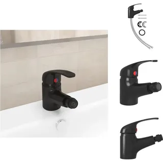 vidaXL Badezimmer Bidet Mischbatterie Schwarz 13x12 cm - Armaturen