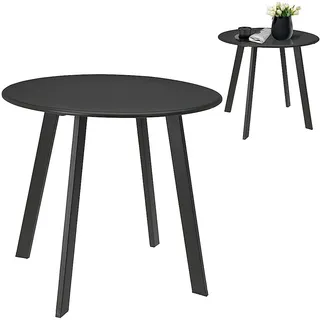Balkontisch | Terrassentisch | Gartentisch | Beistelltisch aus METALL 50 cm grau - Grau