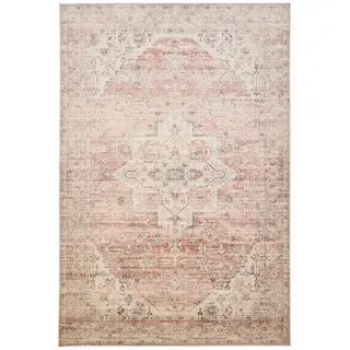 benuta Nest Vintage-Teppich Miray waschbar 200/300 cm , Rosa , Kunststoff , Vintage , Rechteckig , 200x300 cm , Oeko-Tex® Standard 100 , für Fußbodenheizung geeignet, in verschiedenen Größen erhältlich, waschbar, pflegeleicht , Teppiche und Böden, Teppiche, Vintageteppiche