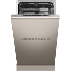 Midea SV 5.14K10C Geschirrspüler Vollintegriert 45cm, 10 Maßgedecke, Spülmaschine Unterbaufähig mit WIFI, 8 Programme, 44 dB, Automatische Türöffnung, 0-24H Startverzögerung, Inox