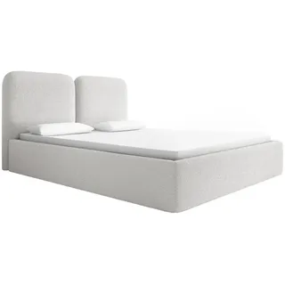 FEDVE Polsterbett Doppelbett Fistera Bett Bettkasten Schlafzimmer 160x200 cm Creme (Abriamo 4) - Creme