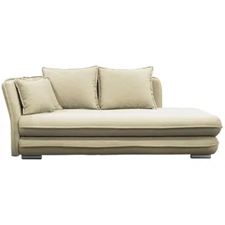 Mid.you Liege , Creme , Textil , Füllung: Schaumstoff,Schaumstoff , 107x84x99 cm , Rücken echt, Armteil links , Wohnzimmer, Sofas & Couches, Schlafsofas, Polsterliegen