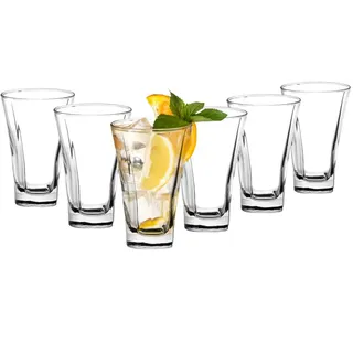 Glasmark KROSNO 1992 Gläser-Set 6-teilig Trinkgläser Wassergläser Drinkgläser Saftgläser Spülmaschinenfest 6x90 ml