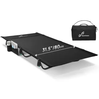 Sportneer Feldbett Klappbett Campingbett, 70/80cm Ultra Breit Feldbett XXL Campingliege Faltbar Leicht bis 150kg für Zelten Wandern Rucksackreisen Camping Reisen