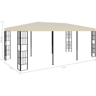vidaXL Pavillon 6 x 3 m Weiß