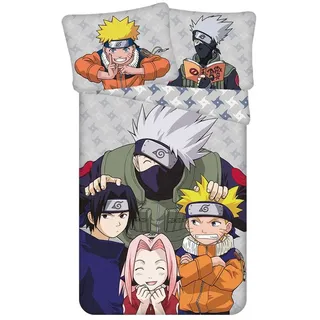 Jerry Fabrics Naruto Design Mehrfarbig 140 x 200 cm + 70 x 90 cm