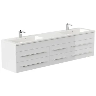 Posseik Badmöbel-Set Geant 6-tlg. Weiß Hochglanz