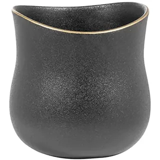 Fink Tischvase »Opera« Handbemalter goldener Rand, schwarz