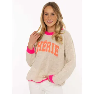 Zwillingsherz Strickpullover Cherie Beige One Size