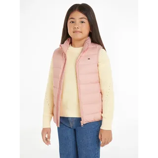 Tommy Hilfiger Steppweste »U ESSENTIAL LIGHT DOWN VEST«, Kinder bis 16 Jahre mit Logostickerei, rosa