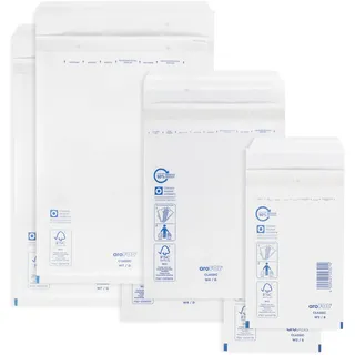 ÖKI Mix-Pack Luftpolstertaschen - Luftpolsterumschläge | Haushaltsset mit A6, A5 & A4 Luftpolster -Taschen | Gepolsterte Briefumschläge/Versandtaschen | 6 Stück/Größe