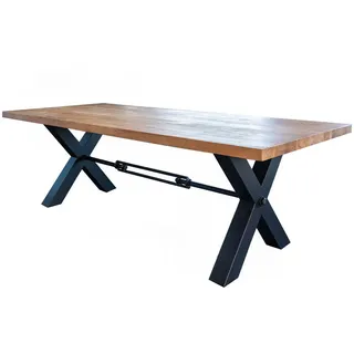 KAWOLA Esstisch PALO Akazie massiv Gerade Kante 280x100cm - Braun