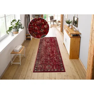 Läufer OTTO HOME "Clovis" Gr. 11, rot, B:67cm H:11mm L:230cm, Kunstfaser, Teppiche, Läufer, Teppich im Orient-Design, mit Bordüre, Vintage