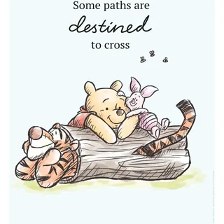 KOMAR Winnie Pooh Path Holz 30x40 cm