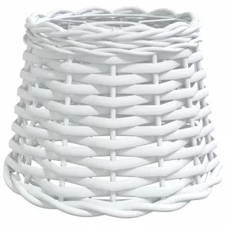 Lampenschirm Weiß Ø20x15 cm Korbweide - Weiß