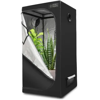 grow expert Premium Grow Zelt 60 x 60 x 160 cm Schwarz