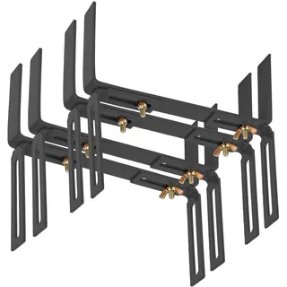BigDean 4 Blumenkastenhalter anthrazit Standard H-Form Balkonkastenhalter | Einfache Befestigung für Pflanzkästen und Blumenkästen, verstellbarer Kastenhalter aus Metall, extrem Robust und langlebig