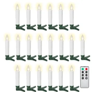 goobay LED Weihnachtsbaumkerzen kabellos 20 St. Weiß