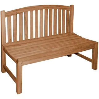 Gartenbank Bari Teak Massivholz ohne Armlehnen 120 cm
