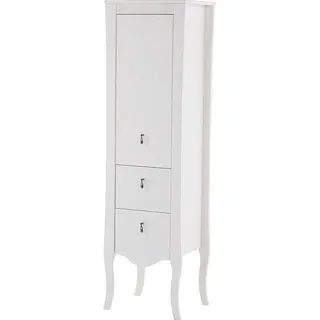 Badmöbel Badezimmer Schrank Holz Hochschrank weiß Badschrank Möbel 43x36x157cm - Weiß