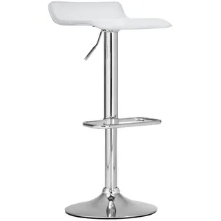 CLP Barhocker höhenverstellbar drehbar 38 x 65 x 41 cm Weiß