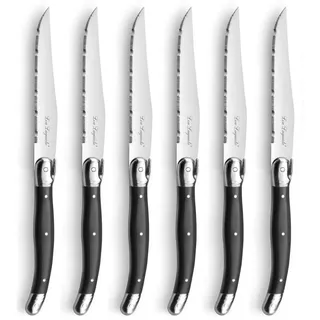 Lou Laguiole 7-tlg. Steak-Messerblock-Set Anthrazit - Grau
