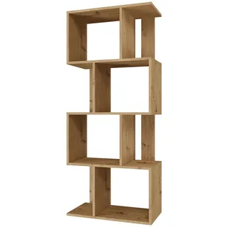 Selsey Fiesta Bücherregal 140 x 59,5 x 30 cm Eiche