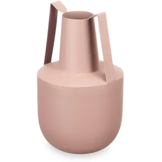 Giftdecor Vase Metall Pastellfarben mit Griffen 21 cm , Rosa , 21 cm , Dekoration, Vasen, Metallvasen