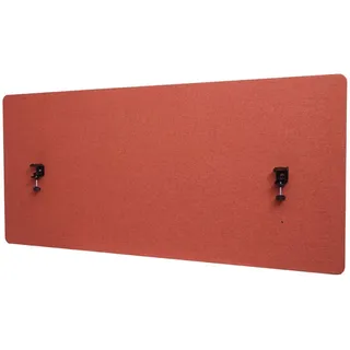 MCW Akustik-Tischtrennwand MCW-G75, Büro-Sichtschutz Schreibtisch Pinnwand, doppelwandig Stoff/Textil ~ 60x140cm braun