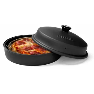 Omnia® Stovetop Pizza Oven – Tragbarer Pizzaofen für den Herd für Camping, Wohnmobil, Wohnwagen, Balkon und Boot – Mobiler Pizzaofen aus Edelstahl – Knusprige Pizza in 8 Minuten