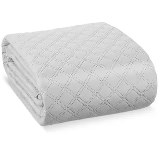 Beautissu Tagesdecke Olivia 240/260 cm Hellgrau , Textil , 240x260 cm , Heimtextilien, Bettwäsche & Leintücher, Tagesdecken