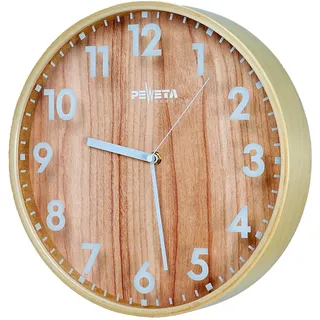 Peweta Funkwanduhr 30,0 cm 55210311 braun/weiß