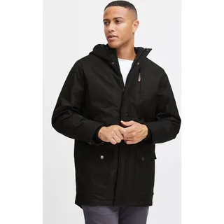 !Solid SOLID SDBello Herren Parka Winterjacke Mantel Jacke gefüttert mit Kapuze Reißverschlusstaschen Klettverschluss Regular fit - Schwarz - L