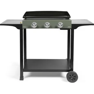 7500-watt-gasgrillplatte mit 62 x 34,5 cm großer emaillierter stahlplatte Livoo DOC326 - Grün