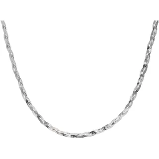 Smart Jewel Collier Heringbonekette, geflochten, Silber 925 Ketten Silber Damen