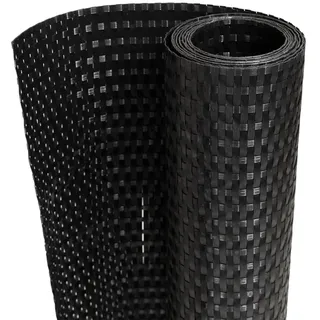 vidaXL Balkon-Sichtschutz Schwarz 300x100 cm Poly Rattan