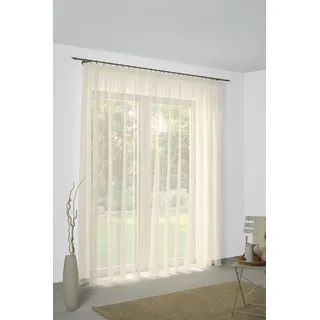 Wirth Gardine "Manuela" Faltenband 1 Stk. tlg. Store, champagner