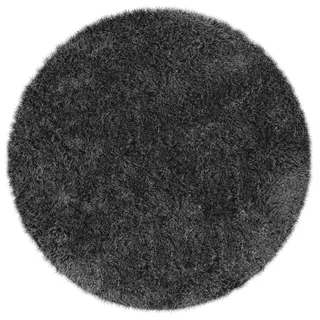 PASSUA Hochflor-Teppich Cascade, rund, 130 cm, Dunkelgrau - Dunkelgrau