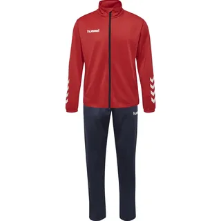hummel Trainingsanzug hmlPROMO Poly (Jacke und Hose) rot/marineblau Herren