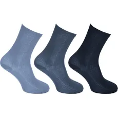 Universal Textiles, Damen, Socken, Unelastische Socken  (3erPack), Blau, (3er Pack, 37 - 40.5)