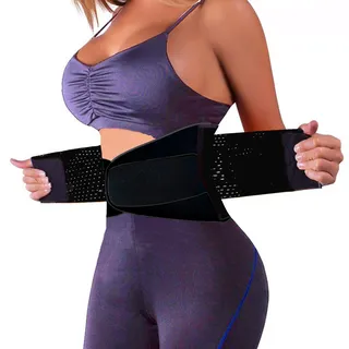 Sport Powergürtel Waisttrainer Taillengürtel Korsett, in Schwarz Größe Medium, Powerbelt, Cincher, Shaper, Unterstützung fürs Training, Fitness
