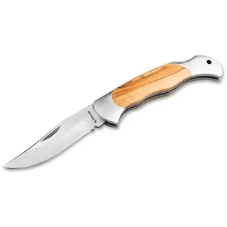 Böker Magnum Classic Hunter One Taschenmesser 440A/Olivenholz Braun, Klingenlänge: 9,00 cm, 01MB140