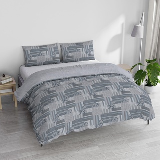 Italian Bed Linen Athena Bettwäsche-Set, 100% Baumwolle, hellblau, für Doppelbett