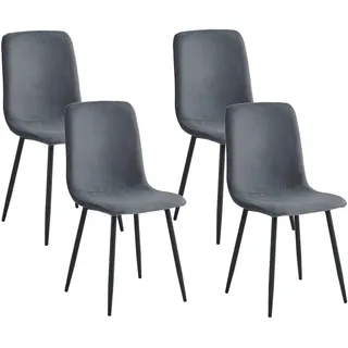 Hela 4-Fußstuhl LEIPZIG Polyester schwarz 4er Set