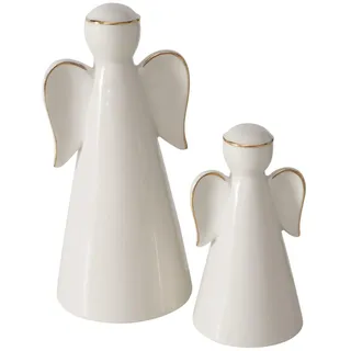 BOLTZE Veliden Engel weiß Gold 11-17cm 2tlg