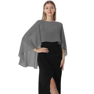Hotshawl Damen Chiffon-umhang001 Pashmina-Schal | Leichte, klassische Capelets für Damen, weicher Überzug für Hochzeit, Brautjungfern, formeller Hals, durchsichtige Schals für