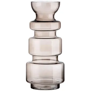 Gilde Vase Glasvase - Moderne Blumenvase aus Glas - Herbst Deko Winter Weihnachten - Farbe: Braun Höhe 36 cm